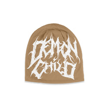 Load image into Gallery viewer, Beige Skull Cap – Headwear by Demon Child Clothing