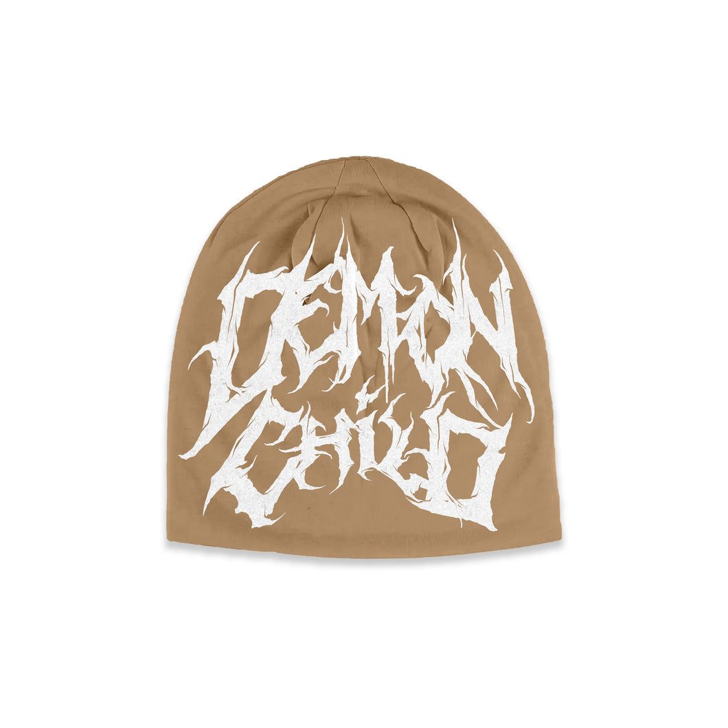 Beige Skull Cap – Headwear by Demon Child Clothing