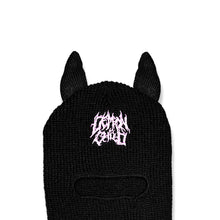 Load image into Gallery viewer, Black Demon Ski Mask with Pink Embroidery