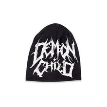 Load image into Gallery viewer, Black Skull Cap – Headwear by Demon Child Clothing