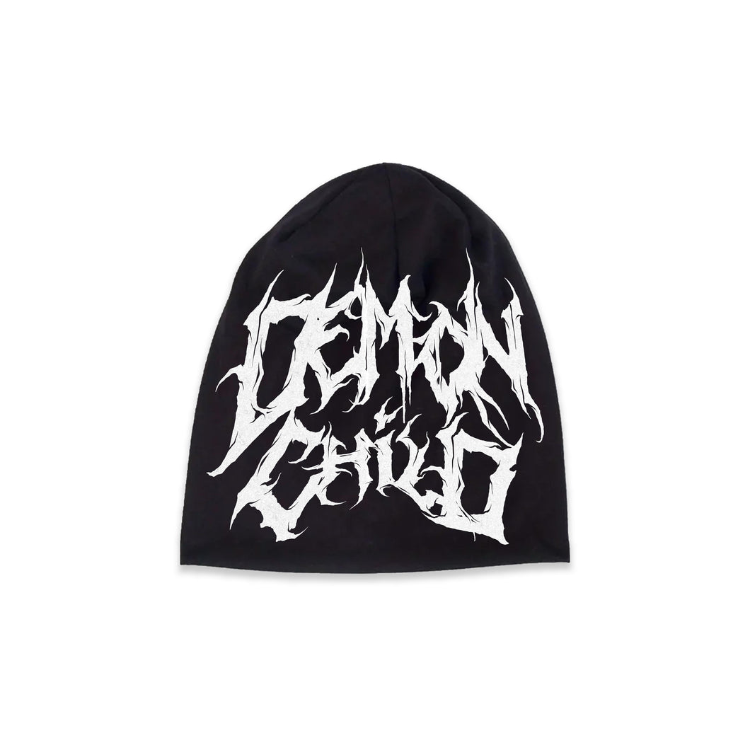 Black Skull Cap – Headwear by Demon Child Clothing