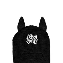 Load image into Gallery viewer, Black and White Demon Ski Mask made by Demon Child