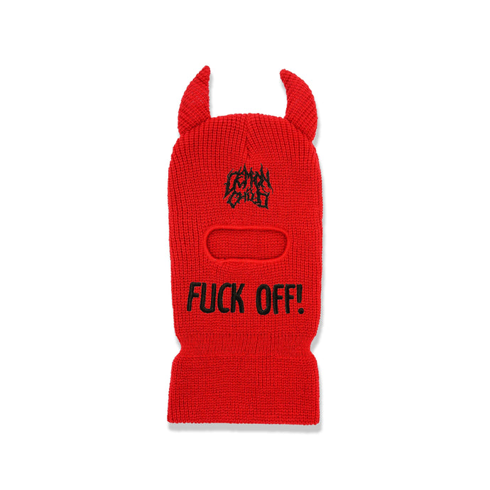 'F OFF' Ski Mask in Red