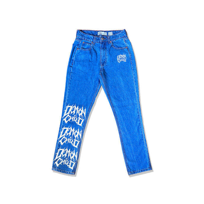 Logo Jeans in Light Blue