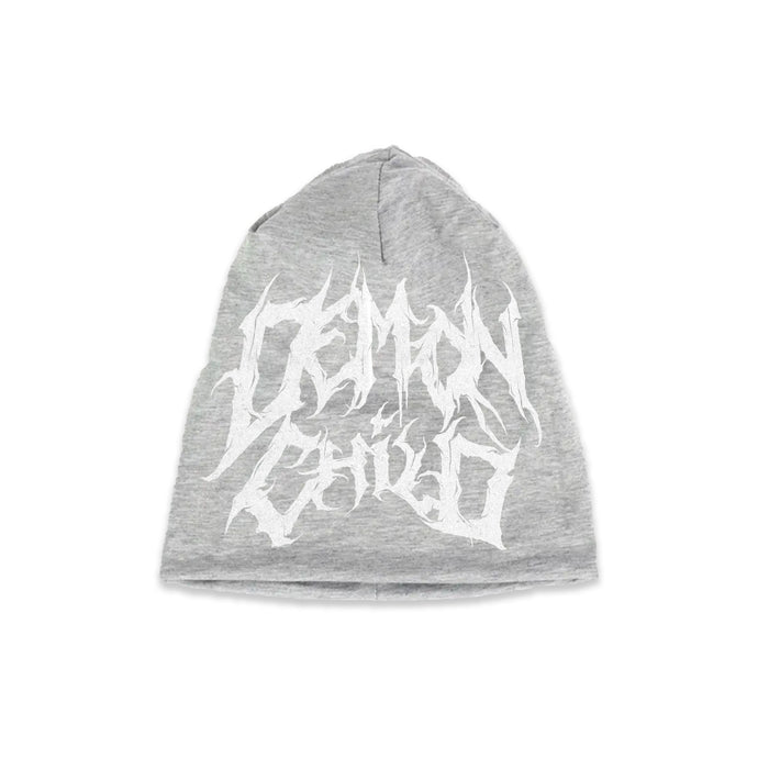 Light Gray Skull Cap – Headwear by Demon Child Clothing