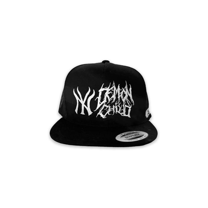 NY Logo Trucker Hat – Demon Child Clothing Streetwear Snapback