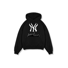 Load image into Gallery viewer, NY Skyline Hoodie Black – Demon Child Clothing Streetwear Graphic Hoodie