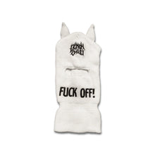 Load image into Gallery viewer, White Demon Ski Mask with F OFF Embroidery – Streetwear Accessory