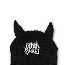 Load image into Gallery viewer, Black Demon Ski Mask with F OFF Embroidery – Streetwear Accessory