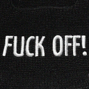 Black Demon Ski Mask with F OFF Embroidery – Streetwear Accessory